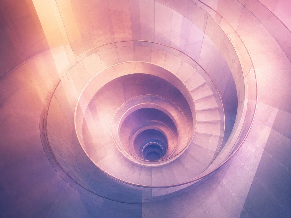 Spiral architectural interior
